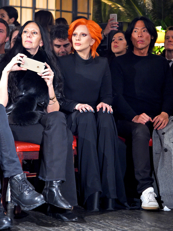 Lady Gaga Orange hair Front Row Brandon Maxwell