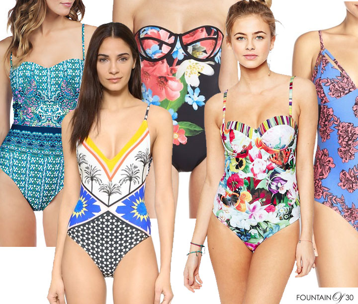 bright colored bathing suits