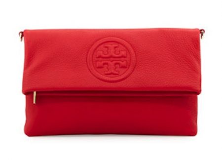 red-tory-burch-fold-over-clutch-bag