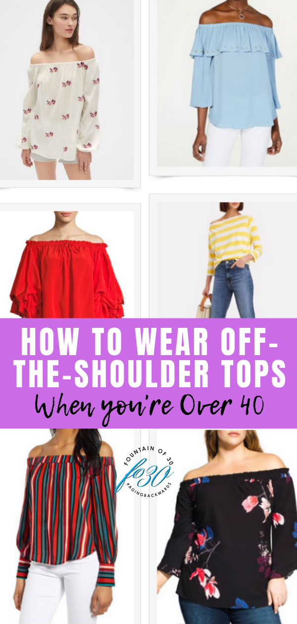 off the shoulder tops women over 40 fountainof30