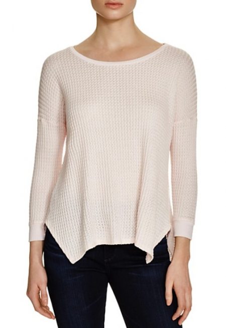 Velvet by Graham & Spencer blush Thermal Knit Tee - thermal-knit-tee-blush-pink