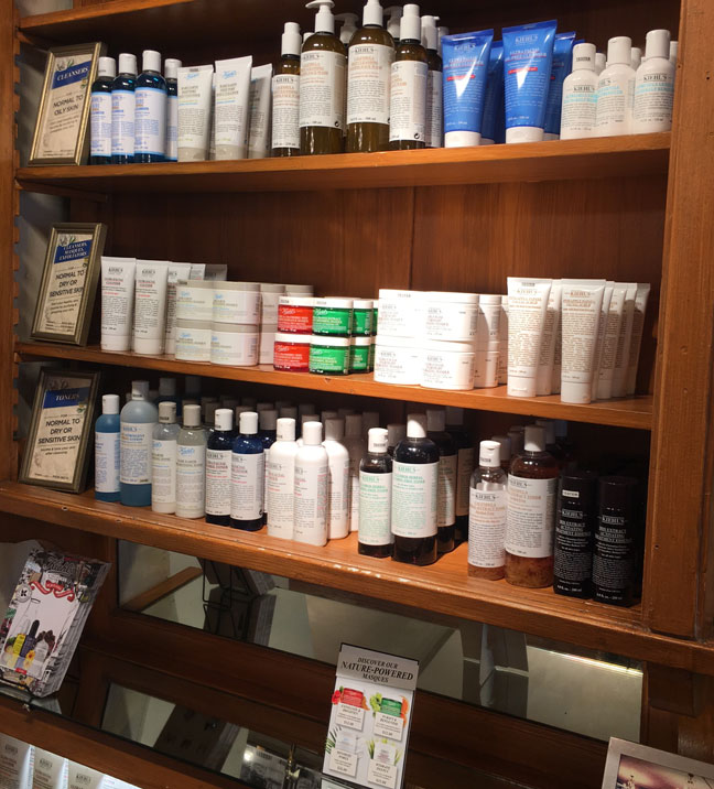 kiehls-since-1981-store-shelves-with-products