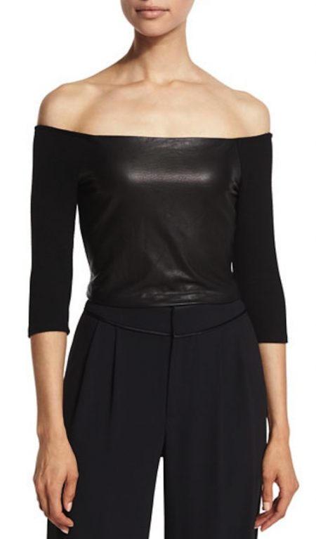 black-off-the-shoulder-leather-front-top