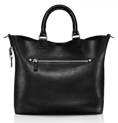 Shinola Medium Tote in Black black-medium-tote-bag-silver-zipper