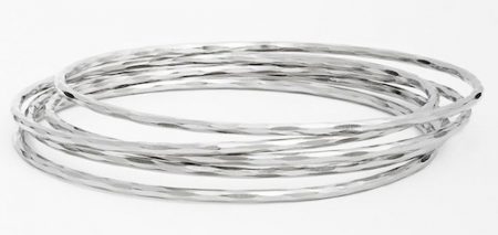 Hammered Bangles (Set of 5) in Silver silver-hammered-bangles