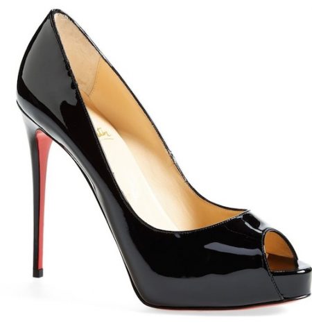 Christian Louboutin Black Patent ‘Prive’ Open Toe Pump red-soie-peep-toe-pumps-louboutins