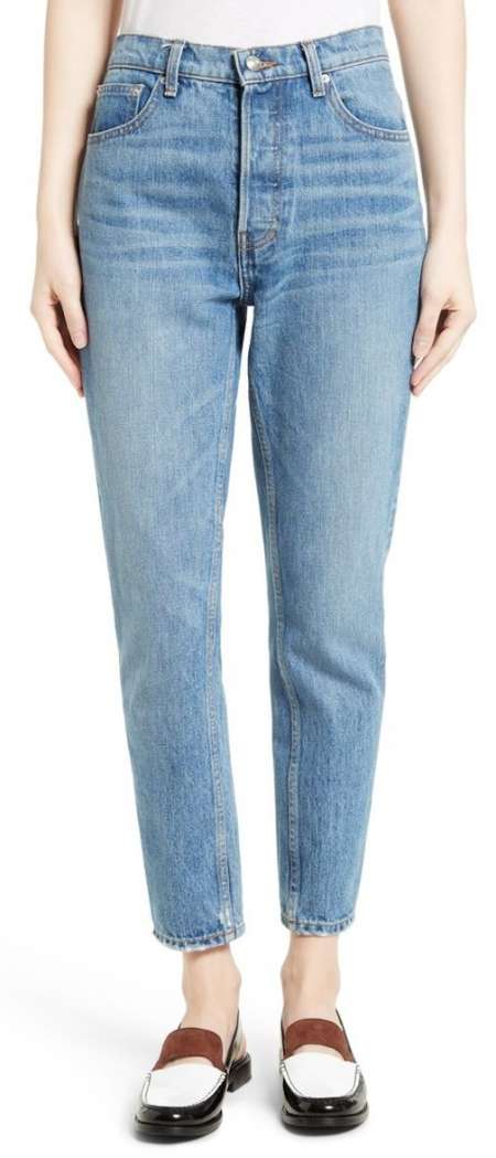 Derek Lam 10 Crosby Lou High Rise Jeans Alessandra Ambrosio Fashion Week Street Look jeans