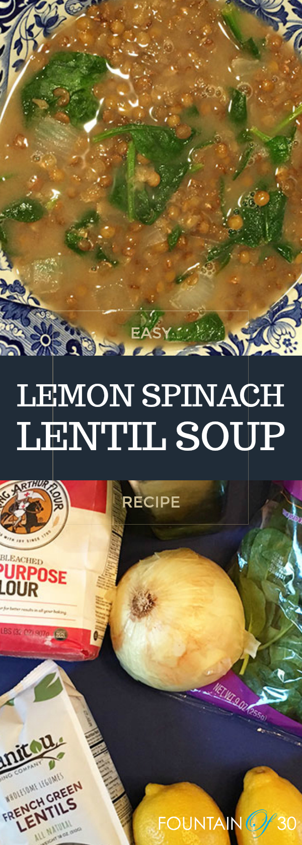 lemon spinach lentil soup recipe fountainof30
