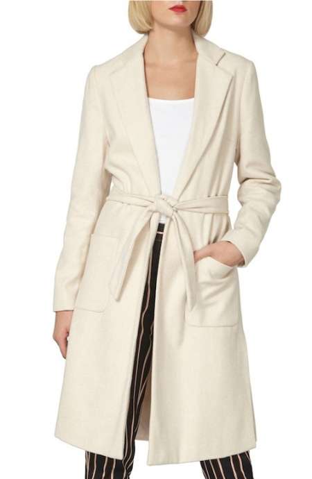 Dorothy Perkins winter white Three Quarter Coat cream-belter-overcoat-womens