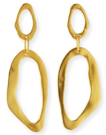Gold Kenneth Jay Lane Abstract Double-Drop Earrings gold-drop-earrings-kenneth-jay-lane