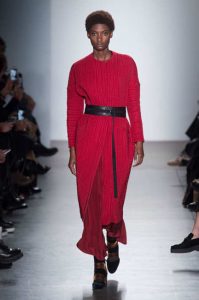 nyfw fall 17 trends belted red dress