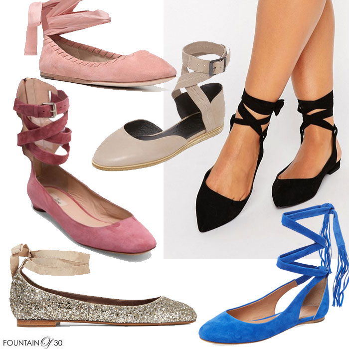 lace up ballet pumps