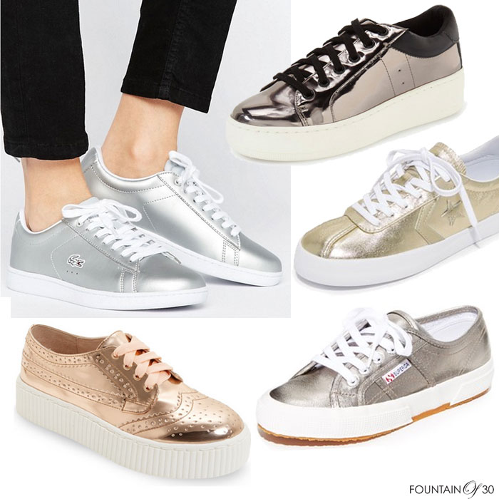 Must-Have Shoe Trend: Metallic Sneakers - fountainof30.com