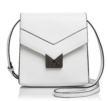 Mackage white Yazmin Leather Crossbody alessandra ambrosio look for less white bag