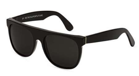 Super by Retrosuperfuture Black Flat Top Square Acetate Sunglasses black retro sunglasses