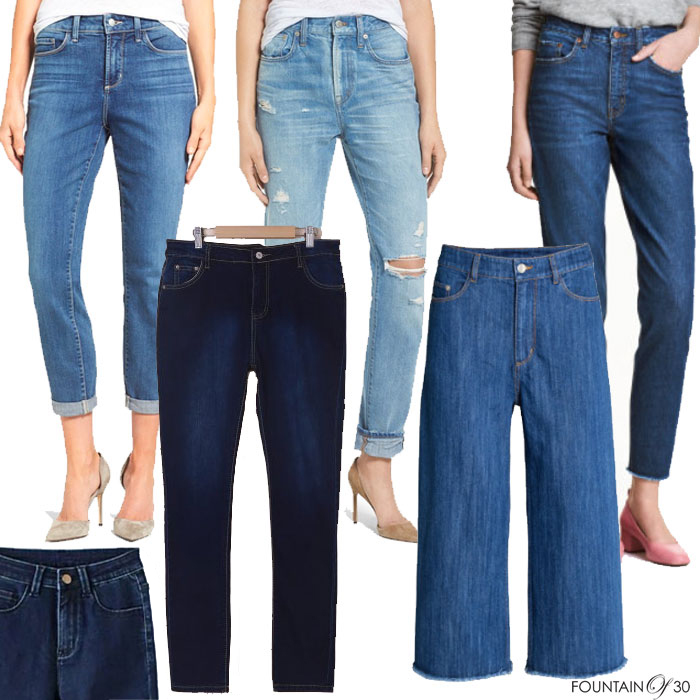 high waisted jeans 6 pairs on models