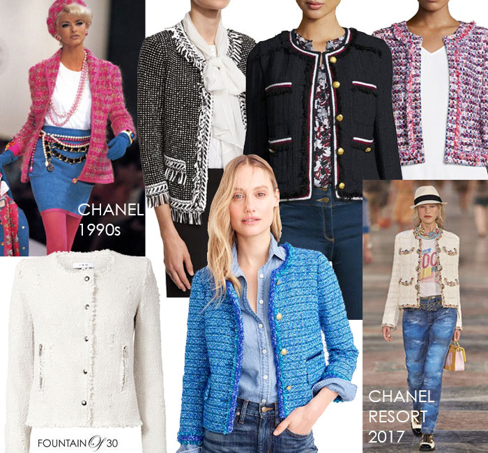 Fashion Through The Ages: Chanel Inspired Tweed Jackets with Denim Jeans,  Again! 