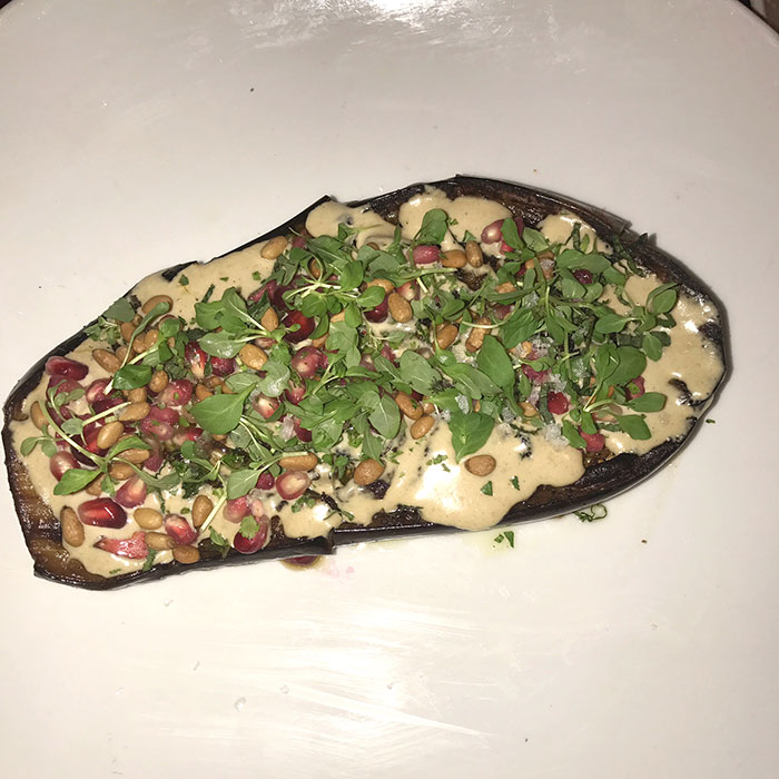 roasted eggplant dish lola mediterranean restaurant lola mediterranean restaurant great neck ny