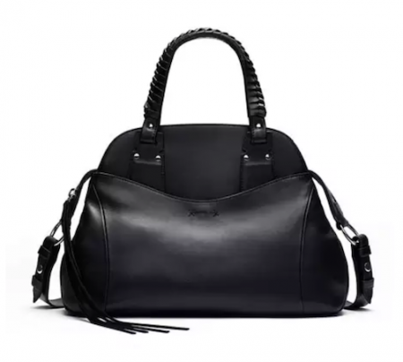 Black Elizabeth and James Trapeze Leather Satchel Bag - Fountain Of 30 Nicole Richie Celebrity Look for Less black satchel