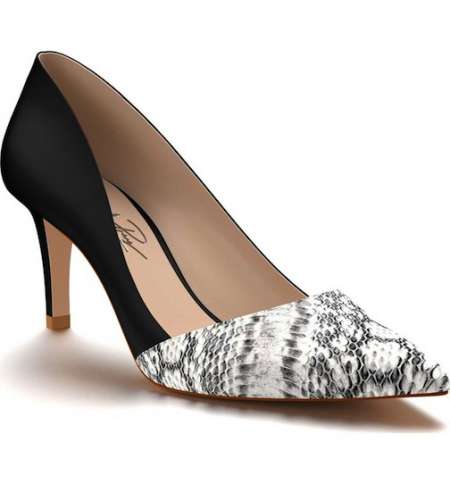 Shoes of Prey black and white Pointy Toe Pump - Fountain Of 30 Nicole Richie celebrity look for less two tone pumps