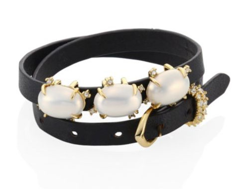 Alexis Bittar Elements Convertible Leather & Crystal Wrap Bracelet/Choker Olivia Palermo celebrity look for less cuf braclet