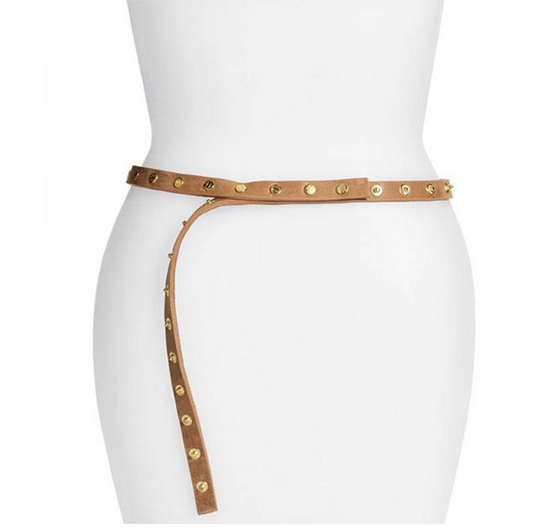 Ada Cala' Studded Skinny Leather Belt, $82 Olivia Palermo celebrity look for less belt