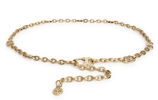Tory Burch gold Gemini Chain-Link Belt Jessica Biel Celebrity Look for Less gold belt