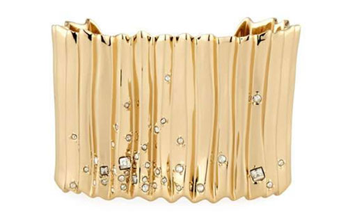Alexis Bittar Pleated Crystal Stud Cuff Bracelet Jessica Biel Celebrity Look for Less cuff bracelet