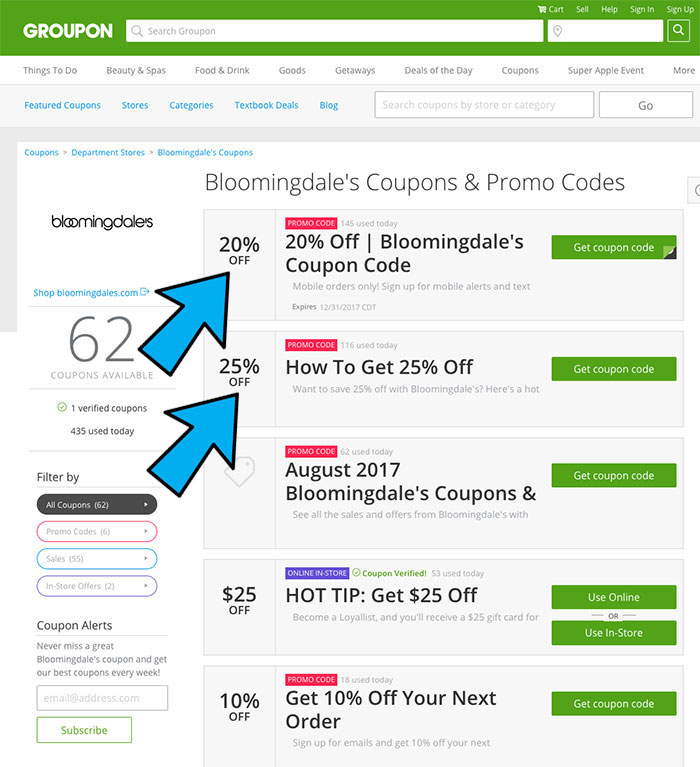 How To Find the Best Promo Code for Bloomingdale's groupon