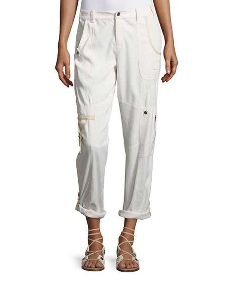 Victoria Beckham slouchy chic white pants