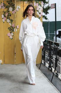 nyfw spring 2018 trend gigot sleeves Adeam all white 