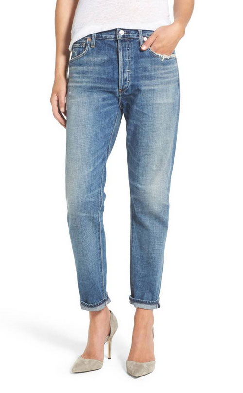 7 jean styles women over 40 should have Slim Boyfriend Jeans