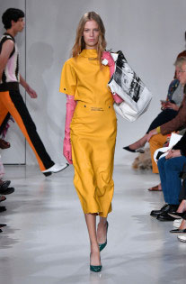 NYFW Spring 18 Trends color pink yellow combo Calvin Klein,