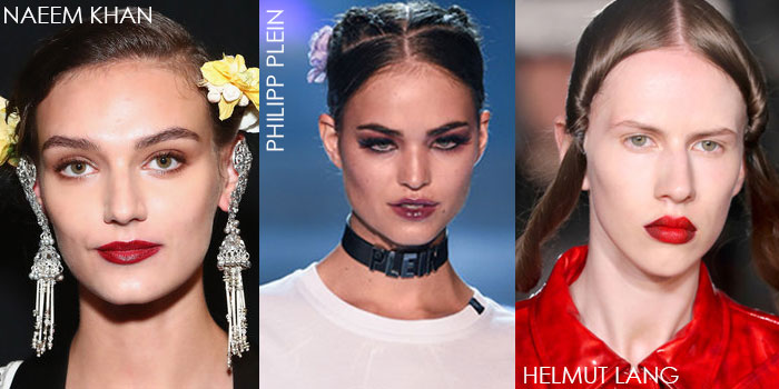 top 10 beauty trends from NYFW Spring 18 berry lips