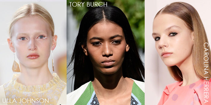 top 10 beauty trends from NYFW Spring 18 center part