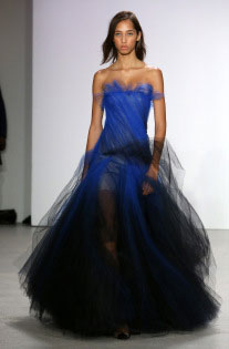 NYFW Spring 18 Trends color black and cobalt Oscar de la Renta