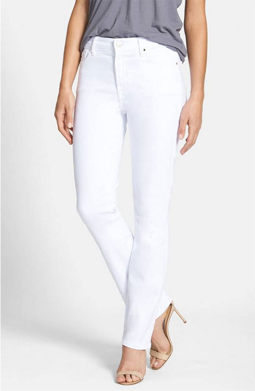 7 jean styles women over 40 should have white Jeans