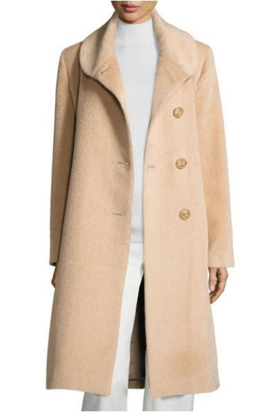 Amal Clooney celebrity look for less camel coat