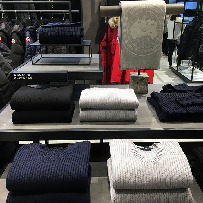 Canada Goose Chicago Flagship knits