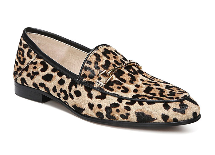 Sam Edelman Loraine Printed Calf Hair Loafers Mandy Moore look for less leopard shoes