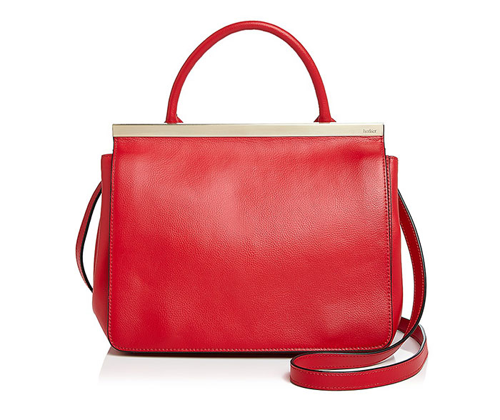 Botkier Crawford Leather Satchel in red Mandy Moore look for less red handbag
