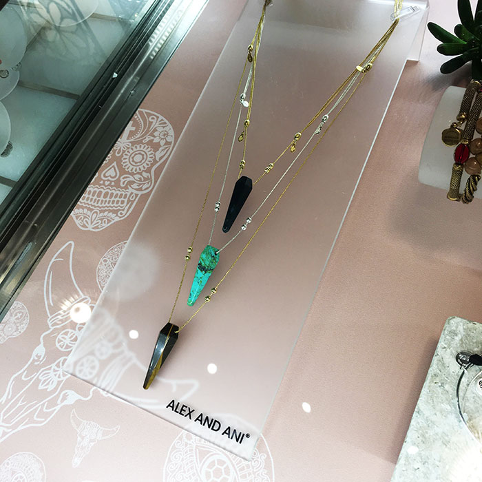 ALEX AND ANI Chicago Store Pendulum Stone Necklaces