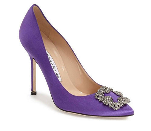 purple pumps