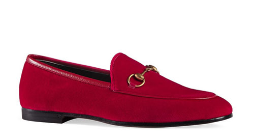 Mandy Moore celebrity look for less red gucci loafers