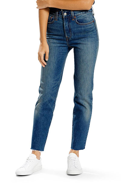 Levi's Wedgie High Waist Straight Jeans dress to impress in winter like alexa chung denim jeans