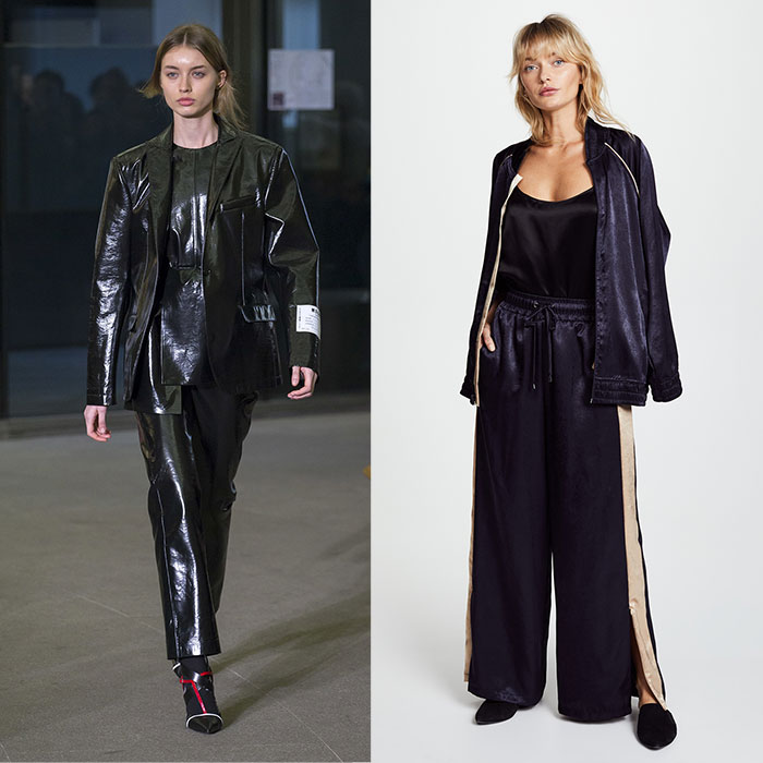 MSGM runway fall 2018 KORAL ACTIVEWEAR Silky Bomber Jacket and Devotion Pants