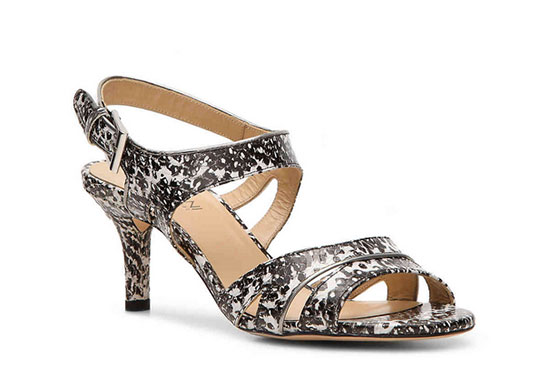 Rangoni by Amalfi black and white Printed Slingback Sandal Kerry Washington celebrity look for less