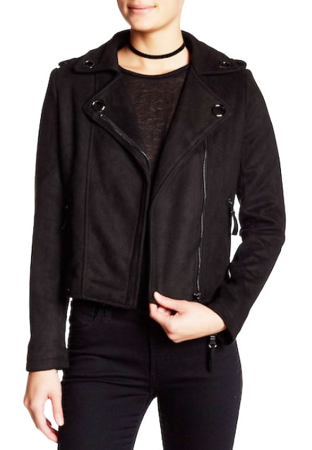 Kerry Washington celebrity look for less Faux Suede Biker Jacket FountainOf30
