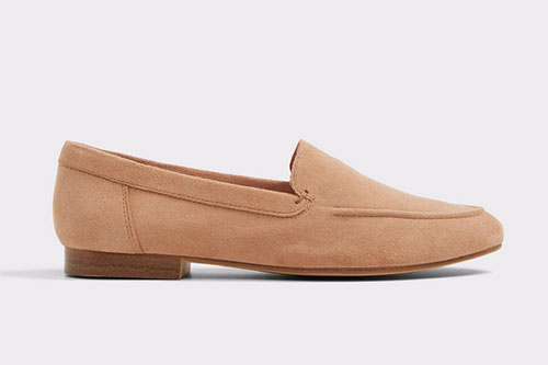 Alicia Viklander look for less Aldo Joeya suede loafer