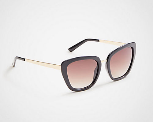 Alicia Viklander look for less black Ann Taylor Cateye Sunglasses